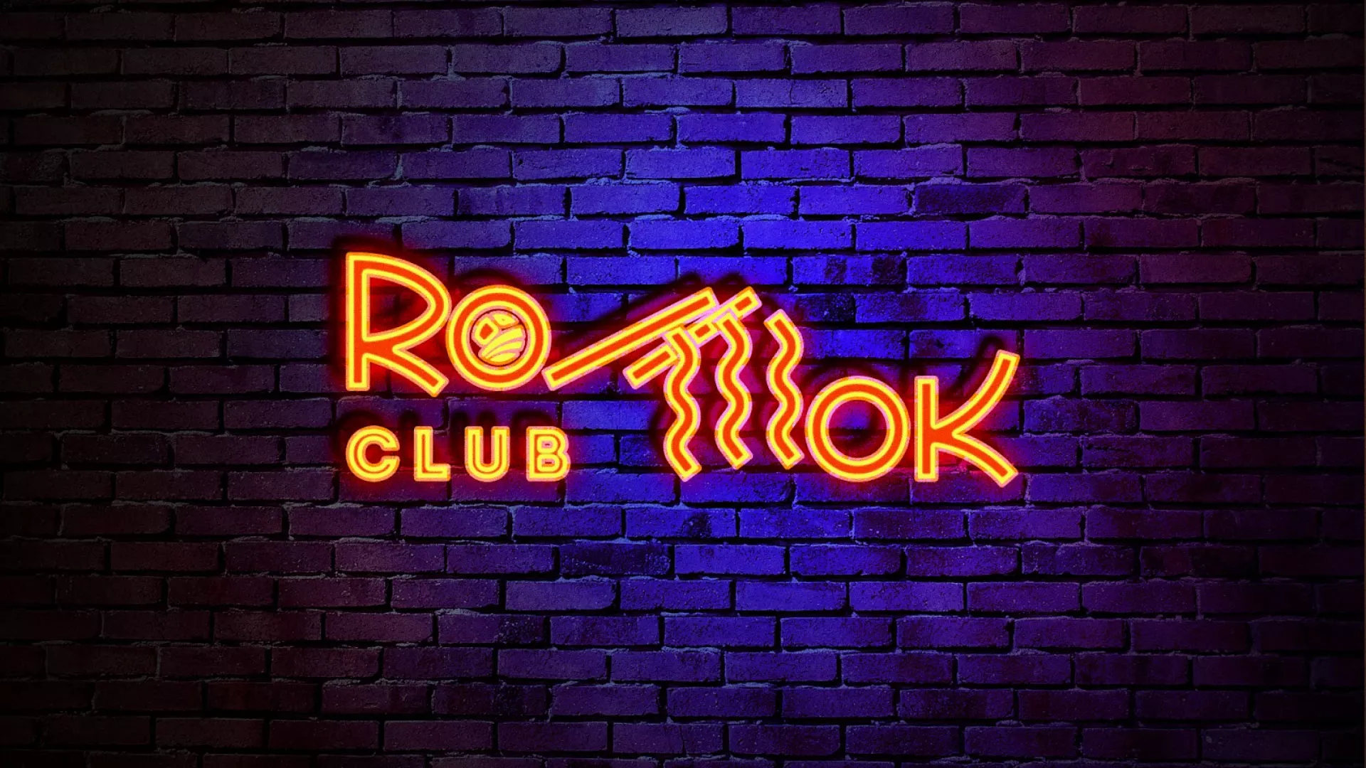 Разработка интерьерной вывески суши-бара «Roll Wok Club» в Сосновоборске